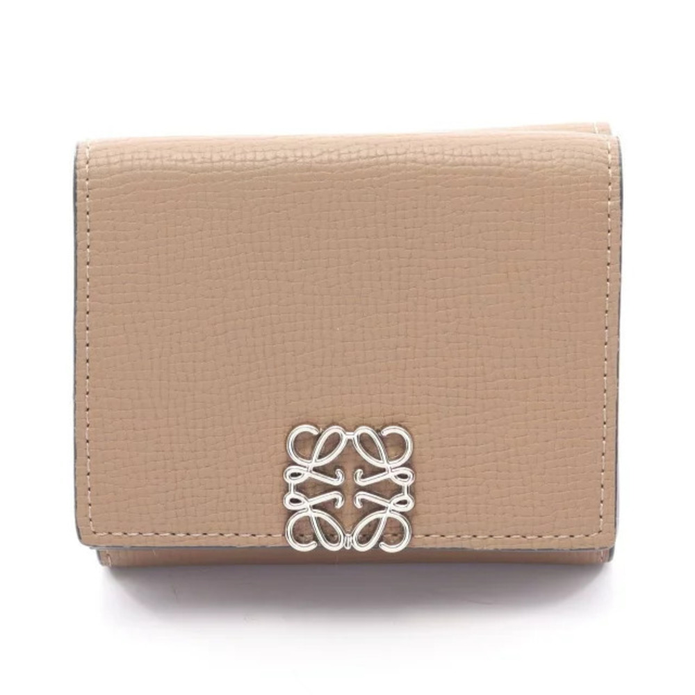 Loewe Anagram Trifold Wallet Leather Brown
